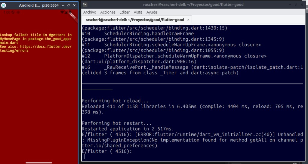 Log de error de plugin